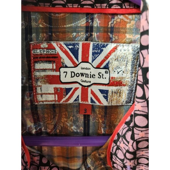 7 Downie St Men Dress Shirt Size 3 Long Sleeves - Picture 4 of 9